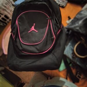 Jordan Black and Pink Backpack